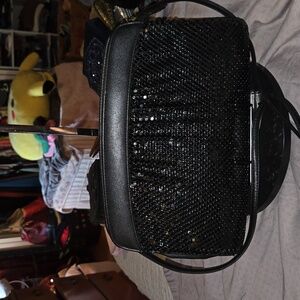 Whiting and Davis vintage black metal clutch or crossbody NWOT